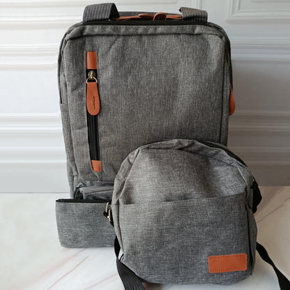 MOCHILA 3 EN 1 MULTIFUNCIONAL GRIS