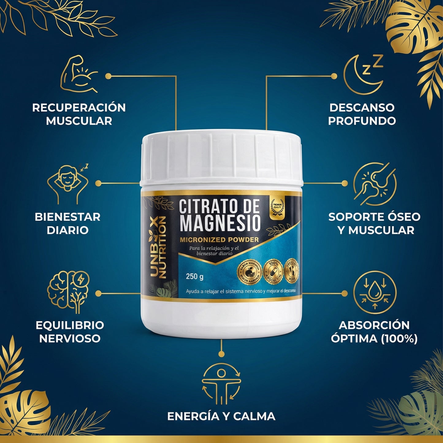 CITRATO DE MAGNESIO MICRONIZADO DE 250G